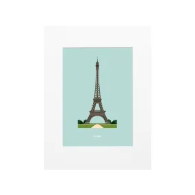 Affiche Le Duo Archi Eiffel Tower France - 30 cm x 40 cm
