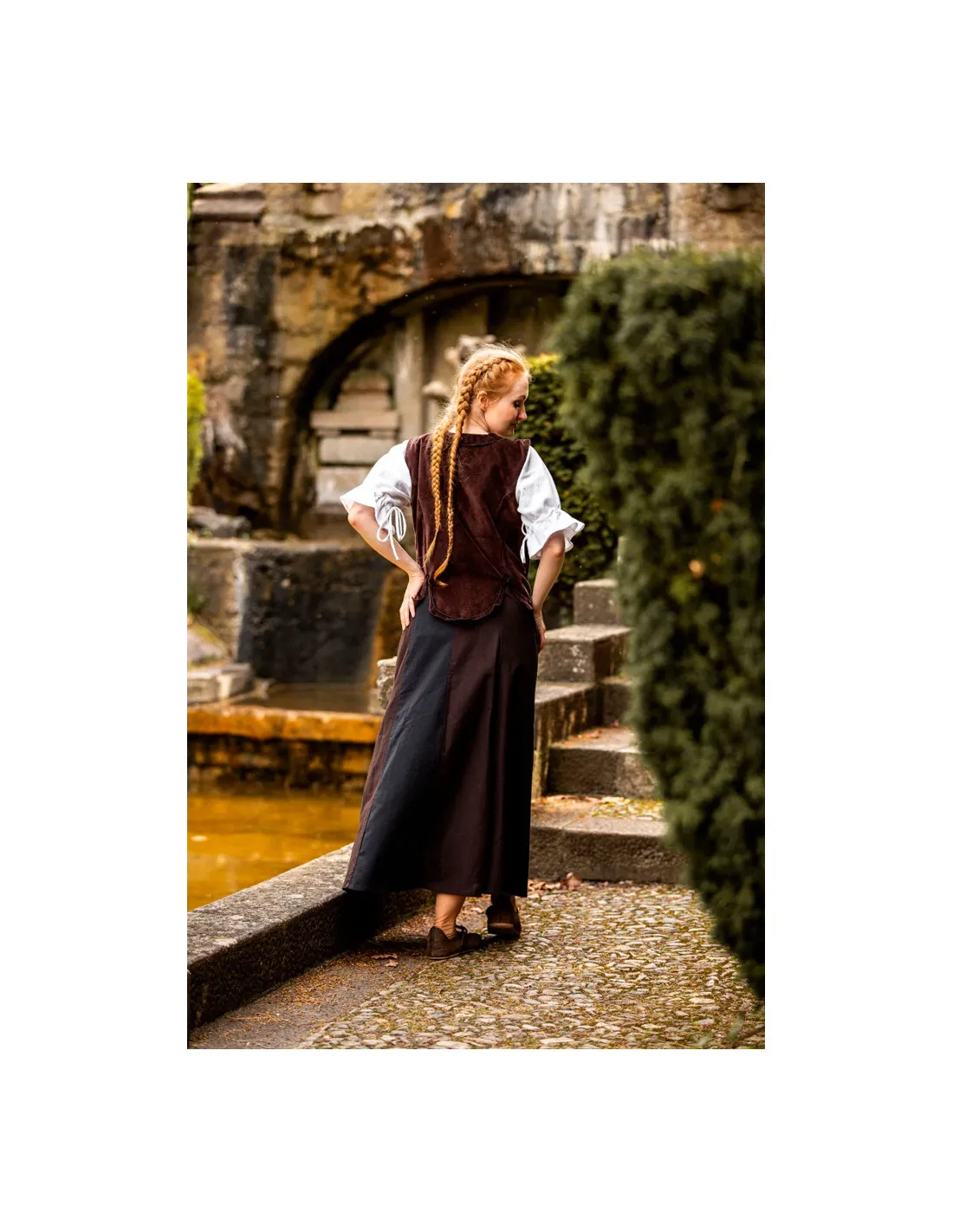 corsage médiéval marron ⚔️ Boutique Épées