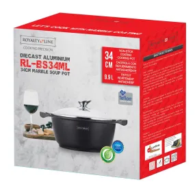 RL-BS34M : Marmite et cocotte en marbre - 34cm Noire Royalty Line 