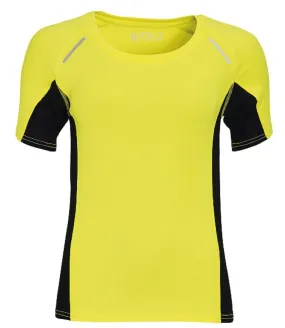 t-shirt running manches courtes - Femme - 01415 - jaune fluo 